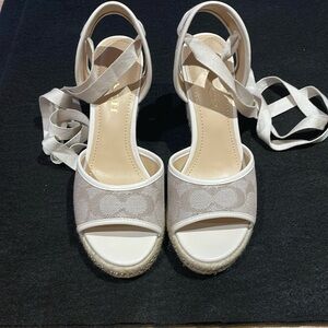 Coach Espadrille Sandals, Size 6